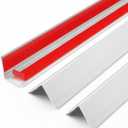 10pcs 48" L*0.98" W Aluminum Self-Adhesive Wall Corner Protectors, Wall Furniture Bumper, Safety Baby Proofing Corner Cushion Table Edge, Wide Coverage and Easy to Install - Silver