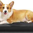 Outdoor Indestructible Dog Bed, Orthopedic Memory Foam Pet Bed with 2520D Oxford Fabric Surface & Waterproof Non-Slip, Washable Dog Crate Bed for Medium Large Dogs, 36''x27'', Black (36.0"L x 27.0"W x 3.5"Th)