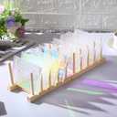 LemonRoad 16 Sheets Iridescent Stained Glass Sheets Variety Pack 4 x 6 Inch Acrylic Cathedral Art Glass for Mosaic Crafts Projects Supplies DIY Home Decor