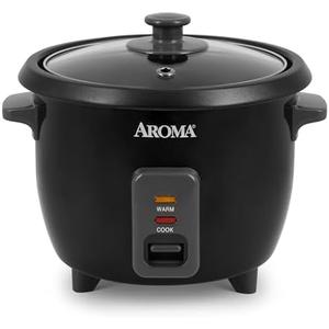 Aroma Housewares 1.5Qt. Rice & Grain Cooker (ARC-363NGB),Black,6-Cup Cooked / 3-Cup Uncooked