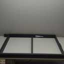 Heavy Duty A-Frame Sidewalks Signs 2436 InchSandwich Board Black Coated Steel Metal Portable Double-SidedSlide-in Folding (2436 Double Side flat-pack)