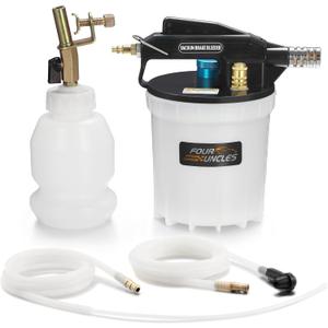FOUR UNCLES 2L Brake Bleeder Vacuum Pump Kit - Pneumatic Brake Fluid Extractor with 1L Refilling Bottle for Automotive Bleeding, One-Person Operation