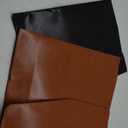 Enyuwlcm PU Leather A4 File Folder Document Holder Waterproof Portfolio Envelope Folder Case with Snap Closure Black and Brown 2 Packs
