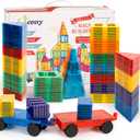 cossy 120Pcs Magnetic Tiles Magnetic 3D Building Blocks Set Educational Construction Toys for 3 4 5 6 7 8 Year Old Boy and Girl with Stronger Magnets, Educational Toys, Recreational, Conventional