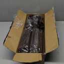 LANTEFUL 10 Tiers Tall Shoe Rack 20-25 Pairs Boots Organizer Storage Sturdy Narrow Shoe Shelf for Entryway, Closets with Hooks, Brown (10 Tier-68" High-17" Wide)