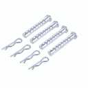 Heavy Duty Adjustable Clevis Pin ,Fastener Tool Size 7/16 x 2inch Zinc Steel 8 Holes W/ Matching R- Clip (4)