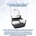 San Jamar Classic Element Paper Towel Dispenser Wall-Mounted Commercial Roll Dispenser, Fits All Core Sizes with Lever for Bathroom, Kitchens, and Restaurants, Plastic, Universal Paper, Black Pearl