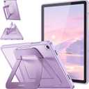 Fintie Shockproof Case for Samsung Galaxy Tab A11+ Plus 11 Inch 2025/ A9+ Plus 2023, Slim Frosted Hard Cover with Multi-Angle Kickstand, Purple