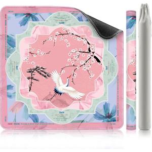 XINTONG American Mahjong Mat, 32×32 Inches,3mm Thickness | Mahjong Mat for Table with Rules, Anti-Slip,Waterproof, Noise Reduction, Wrinkle-Free Mah jongg Mat(Crane Dance Among Clouds), 32 inches x 32inches x 0.12 inches