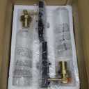 Emak Black and Gold Wall Sconces Set of Two, Modern Wall Sconce with Clear Glass Shade, Farmhouse 2 Light Bathroom Vanity Light for Living Room, Bedroom, Gallery, WS086-BKBGD-CG-2PK