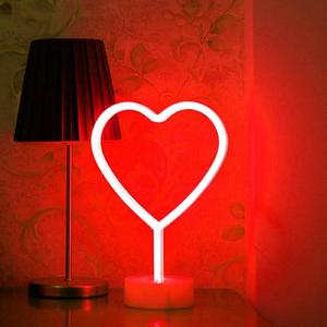 Red Heart Neon Sign, Battery Operated or USB Powered LED Neon Light for Mothers Day Decoration, Table and Wall Decoration Valentines Light for Room Classroom Dorm Wedding Proposal Anniversary Decor 2 PACK