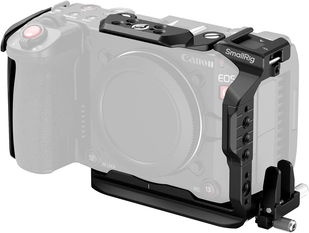 SmallRig Cage for Canon C50 with Cable Clamp for HDMI, Modular Design C50 Camera Rig, Included Cold Shoe, QD Socket, Plate for Arca and Detachable NATO Rail, Compatible with Original XLR Handle - 5656