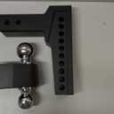 VNN Adjustable Drop Hitch - 8 Drop Hitch 2.5 Inch Receiver Black Interchangeable 3 Solid Ball Mount 1-7/8", 2", 2-5/16"(18,500 LBS GTW), Heavy Duty Aluminum Trailer with Pads and Locking Sets