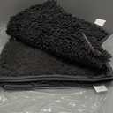 Bathroom Rugs Set Non Slip 3 Piece Bath Mat Washable Chenille Bath Rugs with PVC Backing Bath Carpet,Absorbent Bathroom Mats with Toilet Rug,Bath Mats for Bathroom,Bedroom, Kitchen,Tub,Home Decor (Charcoal Grey)