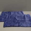 12x20 Blue Throw Pillow Covers: 2 Pack Original Striped Velvet Rectangular Decorative Pillow Cases for Farmhouse Couch