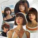BARSDAR Short Brown Bob Wig With Bangs - Short Brown Bob with Bangs Wig for Women - 12 Inch Natural Looking Soft Synthetic Hair Replacement Wigs Velma Dora Wigs Daily Party Halloween