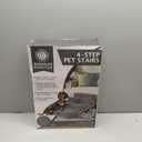 AKC 4-Step Pet Stairs  Durable, Non-Slip Steps for Small Dogs and Cats, Washable Cover, Simple No-Tool Assembly, Supports Up to 50 lbs