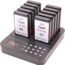 Restaurant Buzzer System, Restaurant Waiting Pager, Pagers and Beepers, Set with Vibration,Flashing and Buzzer,Close Reminder,10 Guest Pagers for Food Truck,Church Nursery