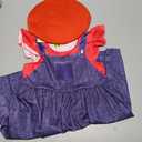 Party Cosplay Costume Dress with Mustache Hat, 3-12Y (5-6X, Red)