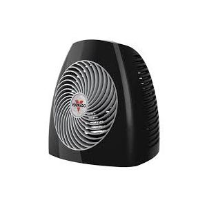 Vornado MVH Space Heater 3 Heat Settings Adjustable Thermostat TipOver Protection Auto Safety ShutOff System Indoor Use Whole Room Black