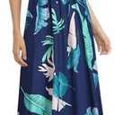 HUSKARY Womens Summer Sleeveless V Neck Spaghetti Strap Pockets Beach Boho Vacation Casual Spring Maxi Dress S