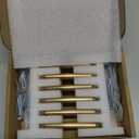 Goo-Ki Champagne Bronze Zinc Alloy Cabinet Handles - 3''(76mm) Hole Center Affordable Luxury Cabinet Pull Hardware for Bedroom, Kitchen, 6 Pack