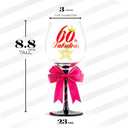 60 and Fabulous Birthday Wine Glass for Women | Fun Gift for Woman Turning Sixty Years Old | Best Friend, Sister, Grandma, Cousin, Co-Worker | Big 23 oz, 8.8 Inch Tall Wine Glass