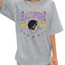 Oversized Football Shirts Women Game Day Tshirt Football Outfits Team Fan Gifts Tee Tops Grey