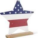 K&K Interiors Americana Star Display, 16-Inch, Red White & Blue