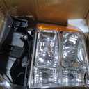 Headlights for 2014-2018 GMC Sierra 1500/2015-2019 GMC Sierra 2500HD 3500HD Headlamp Replacement, High/Low Beam W/Bulbs, Driver & Passenger Side