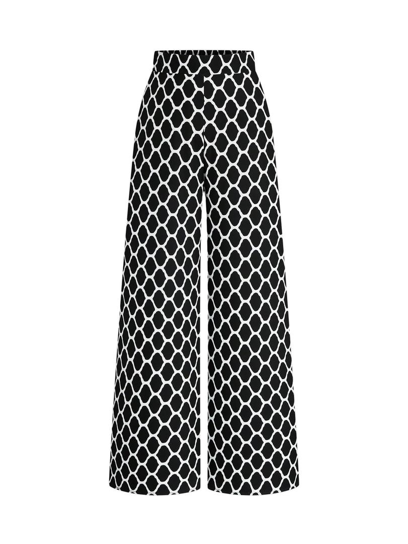 RoseSeek Women's Plus Size Y2K Goth Pants Wide Leg Long Trousers (Black, XXL)