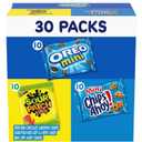 Nabisco Cookies & Candy Variety Pack, SOUR PATCH KIDS Candy, OREO Mini Cookies, and Mini CHIPS AHOY! Cookies, 30 Snack Packs, Best By: 09/13/2025