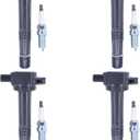 ApplianPar Ignition Coil and Spark Plug for Acura RDX 2007-2012 TSX 2004-2008