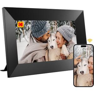 Kodak 7 Inch Black Digital Picture Frame 32GB Storage, Auto-Rotate Instant Photo & Video Sharing Perfect for Family Photos Remote Uploads, Digital Display, Easy Setup