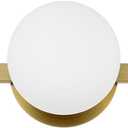 Champagne Bronze Mid-Century 3-Light Globe Bathroom Vanity Light