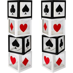 8 Pcs Large Casino Dice Favor Boxes 12 x 12 x 12 Inch Casino Theme Party Decorations Vegas Jumbo Giant Dice Centerpieces Graduation Prom Birthday Party Supply