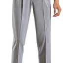 Men's Classic Gurkha Naples Italian Old Money Style Pants No Belt Required Dress Pants (36W x 32L, Grey)