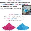 Baby Gender Reveal Dart Board Game, Reveal Balloon for Girl or Boy, Pink and Blue Powder for He or She Party, Gender Reveal Party Decoration Kit
