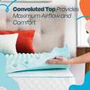Linenspa 3 Inch Gel Memory Foam Mattress Topper – Egg Crate Style, Reversible for two feels – Promotes Airflow & Relieves Pressure Points – Twin XL