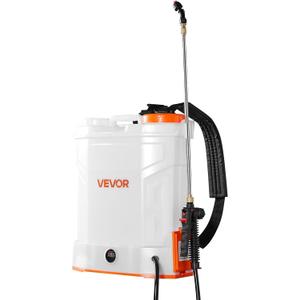 VEVOR Battery Powered Backpack Sprayer, 3.2 Gal Powerful Electric Backpack Sprayer, 2 Retractable Wands & 5 Nozzles, Adjustable 0-90 PSI, 2 Hour Runtime, Portable Weed Sprayers for Yard Garden Lawn