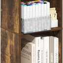 Furinno LUDER Book Shelf, 6-Tier Tall Modern Bookshelf, Bookcase with Open Shelves, 9.3 x 12 x 71, for Living Room, Bedroom, Home Office, Amber Pine, 6-Tier, 12.1-Inch Width