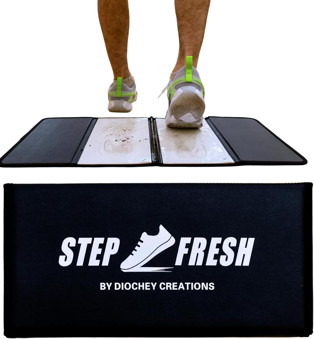 Portable Basketball Sticky Mat for Basketball Shoes | 120 Traction Sheets | Non Slip Mat for Improved Traction On Sports Courts (Traction Mat & Sticky Sheets)