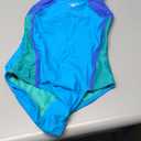 Speedo Girl's Swimsuit One Piece Closed Racerback Size 12