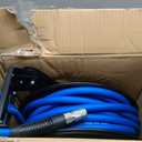 Giraffe Tools Retractable Pressure Washer Hose Reel 65ft, 2600PSI Pressure Hose Reel, Wall/Floor Mounted, blue