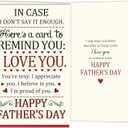 4 x Romantic Fathers Day Card for Husband Boyfriend, Sweet Fathers Day Cards Gift from Wife Girlfriend, Heartfelt Fathers Day Card for Loved One