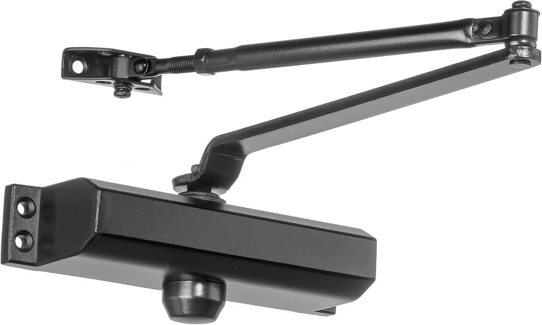 Dynasty Hardware Door Closer, Commercial Hydraulic Closer, Self-Closing, Spring Size 2, Surface Mount, Sprayed Duronotic Bronze, Series 2000