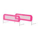 Dream On Me Lightweight Mesh Security Adjustable Bed Rail Double Pack with Breathable Mesh Fabric in Pink, 2 Count (Pack of 1)