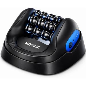 Electric Rolling Massager with Dock Hands-Free Desk or Handheld Muscle Roller for Legs, Calves, Neck & Back, Deep Tissue Relief, Rechargeable 3 Speeds