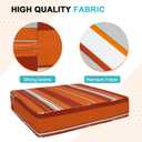 EAGLE PEAK Outdoor Deep Seat Patio Seat Cushion Set, 24 x 24 x 5 inch, 2-Piece Back Chair Cushion, 1 Pack, Red Stripe