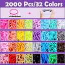 32 Colors Small Hair Rubber Bands with 16 Styling Tools, 2000 Pcs Elastic Girl Baby Hair Ties, Mini Bands with Elastic Cutter, Hair Accessories Xmas Stuff for Girls Baby Toddlers Kids